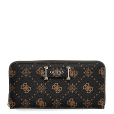 Guess Carrie Logo Zipper Companion with Logos ESL Brown