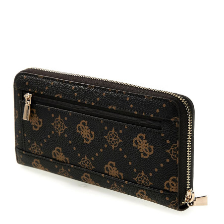 Guess Carrie Logo Compagnon Zippé A Logos ESL Marron dos
