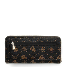 Guess Carrie Logo Zipper Companion with Logos ESL Brown