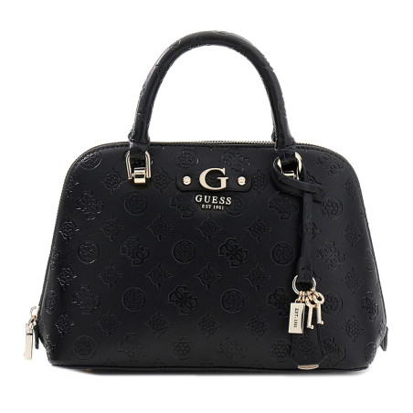 Guess Dita Small Bowling Dome Black Logo Handbag