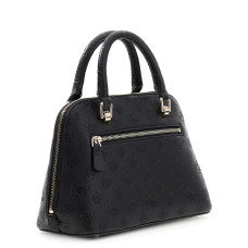 Guess Dita Small Bowling Dome Black Logo Handbag