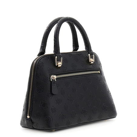Guess Dita Small Bowling Dome Black Logo Handbag
