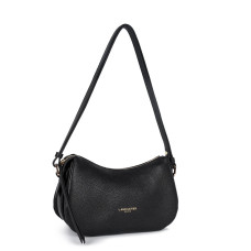 Lancaster Dune Small Drawstring Bag in Grained Leather 529-94 Black