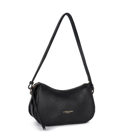 Lancaster Dune Petit sac Besace En Cuir Grainé 529-94 Noir face