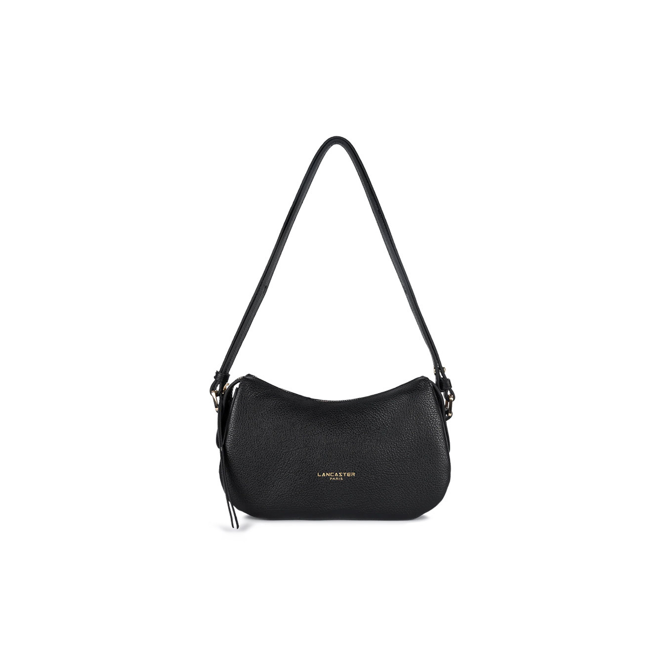 Lancaster Dune Small Drawstring Bag in Grained Leather 529-94 Black