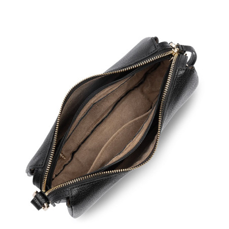 Lancaster Dune Small Drawstring Bag in Grained Leather 529-94 Black