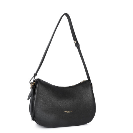 Lancaster Dune Grainy Leather Satchel 529-95 Black