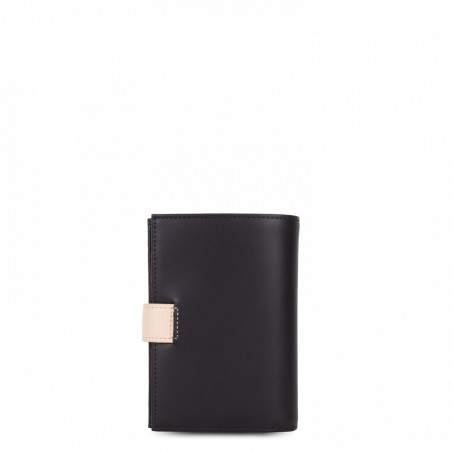 Lancaster Smooth Porte cartes 137-15 Noir Nude Clair et Nude Foncé