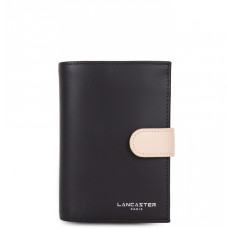Lancaster Smooth Card Holder 137-15 Black Nude Light and Nude Dark