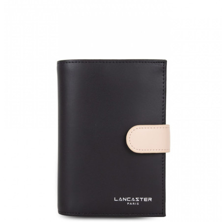 Lancaster Smooth Porte cartes 137-15 Noir Nude Clair et Nude Foncé