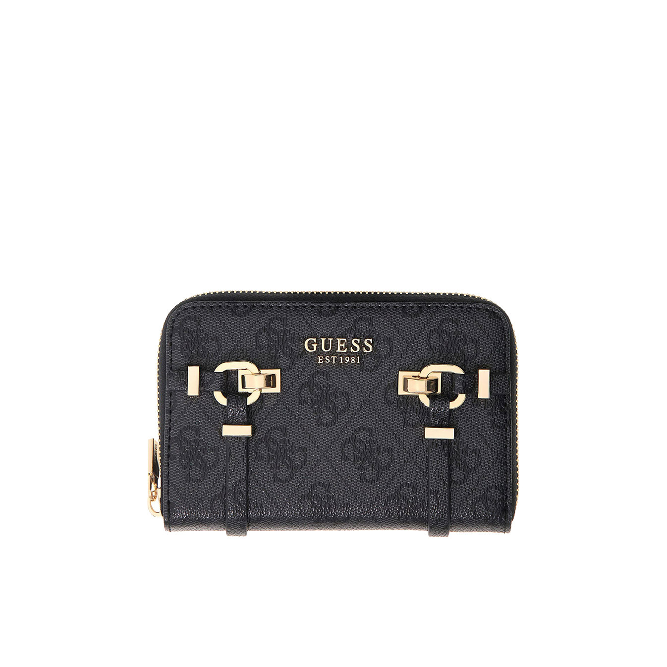 Guess Leona Medium Zip Coal Logo Wallet
