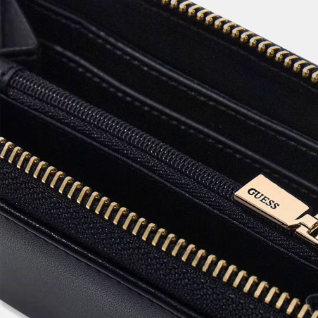Guess Leona Medium Zip Coal Logo Wallet