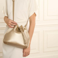 Lancaster Alba Double Bag 470-81 Pale Gold In Nude