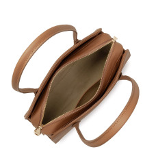 Lancaster Mademoiselle Bonnie Sac Porté Epaule Aux Anses Longues 572-130 Moka ouvert