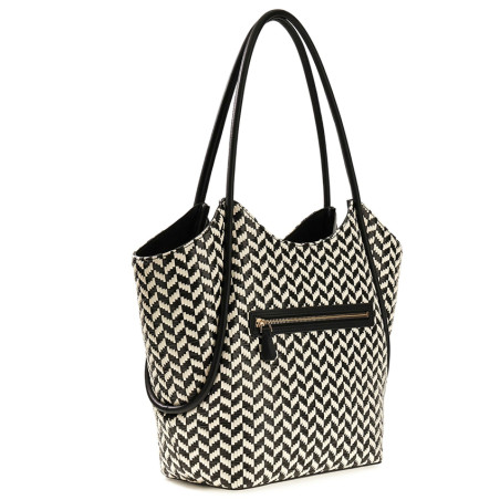 Guess Tessi Shopping Bag and Pouch 2-in-1 Black Multi