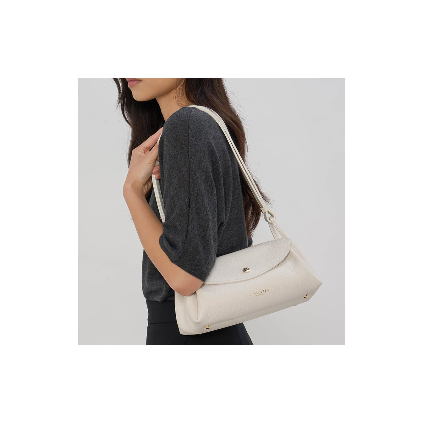Lancaster Accordéon Double Sac Trotteur 470-88 Ecru In Beige