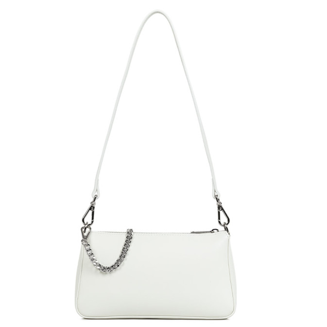 Lancaster Suave Even Baguette Satchel Trotteur 433-14 Off-White