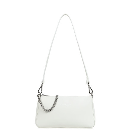 Lancaster Suave Even Baguette Satchel Trotteur 433-14 Off-White