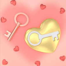 Metalmorphose Keychain Heart Key