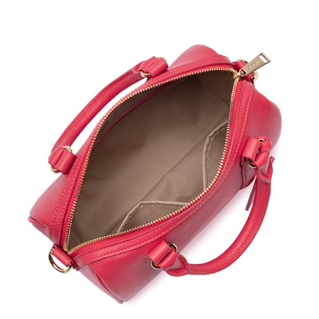 Lancaster Milano Ana Sac Polochon Cuir 547-102 Corail ouvert