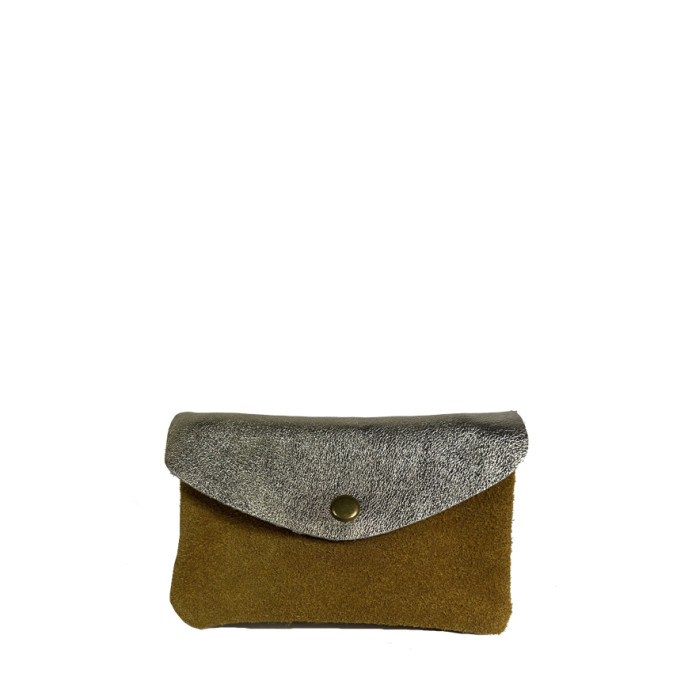 Farfouillette Large Leather Wallet Camel / Gold