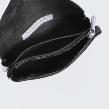 Farfouillette Grand Porte-Monnaie En Daim Camel / Doré ouvert