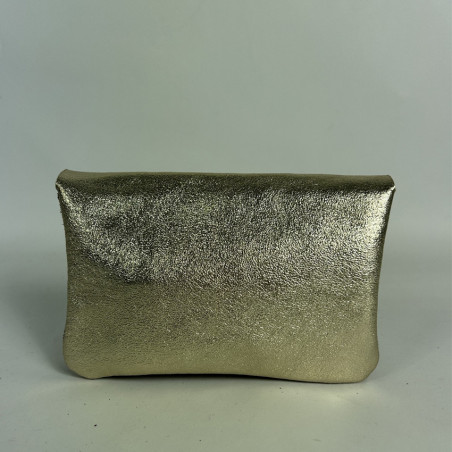 Farfouillette Large Coin Purse in Suede Choco / Gold