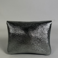 Farfouillette Small Leather Coin Purse Sky Blue / Silver