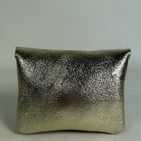 Farfouillette Small Suede Wallet Camel / Gold