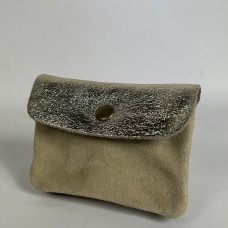 Farfouillette Small Leather Coin Purse / Gold