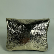 Farfouillette Small Leather Wallet in Water Green / Gold