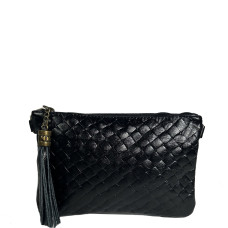 Farfouillette Bridal Pouch Braided and Shiny Leather
