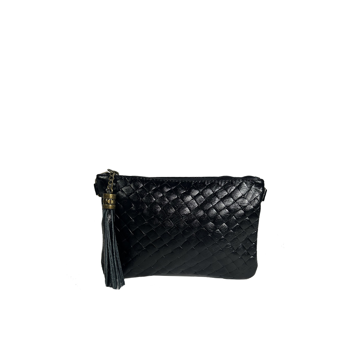 Farfouillette Bridal Pouch Braided and Shiny Leather