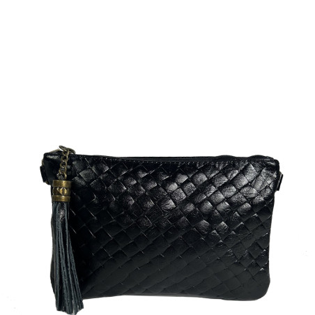 Farfouillette Bridal Pouch Braided and Shiny Leather