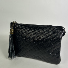 Farfouillette Bridal Pouch Braided and Shiny Leather