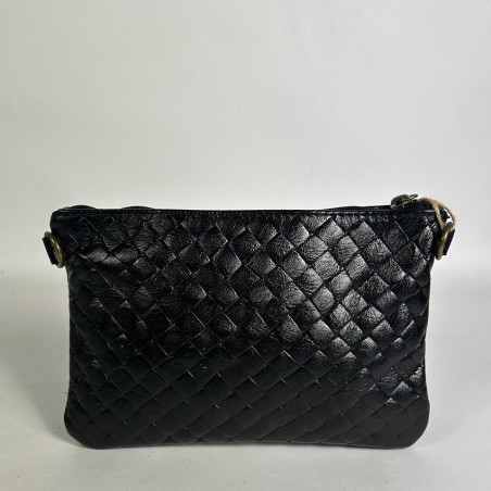 Farfouillette Bridal Pouch Braided and Shiny Leather