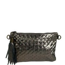 Farfouillette Woven and Shiny Leather Wedding Pouch