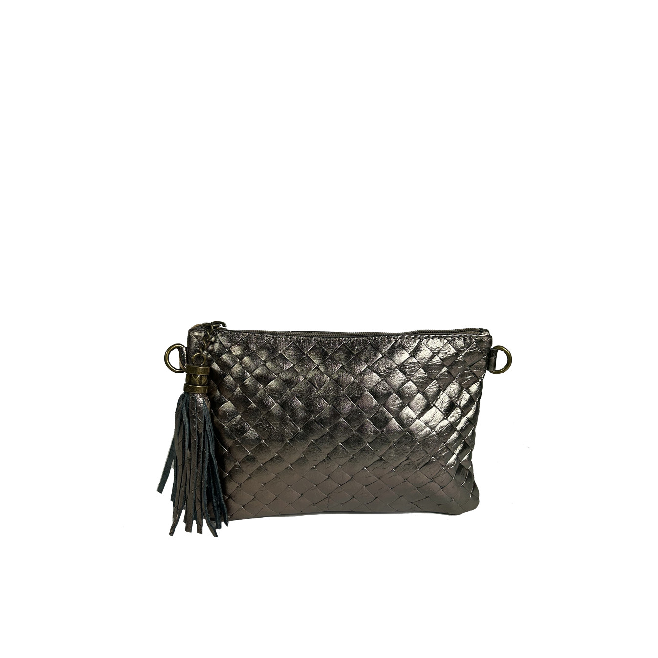 Farfouillette Woven and Shiny Leather Wedding Pouch