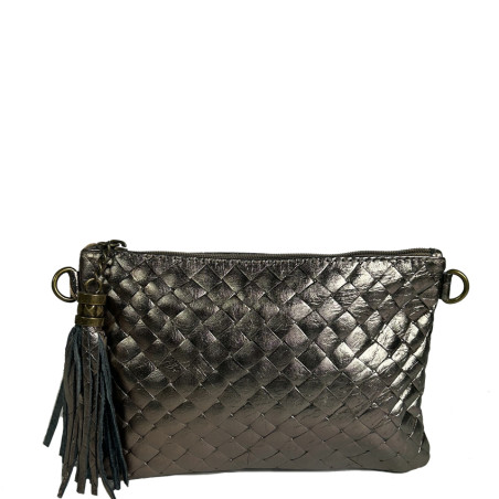 Farfouillette Woven and Shiny Leather Wedding Pouch