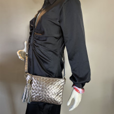 Farfouillette Woven and Shiny Leather Wedding Pouch