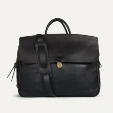 Bleu de Chauffe Zeppo Solo 1-Compartment Business Briefcase Black