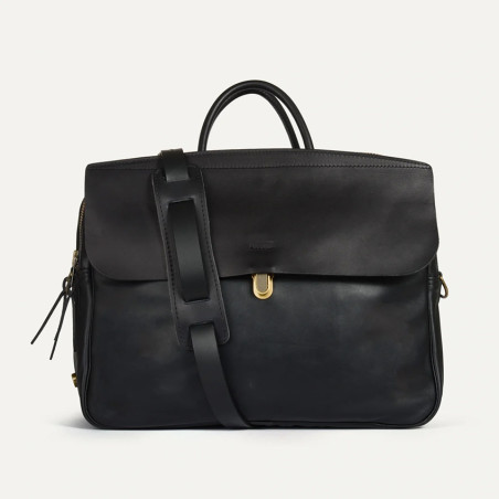 Bleu de Chauffe Zeppo Solo 1-Compartment Business Briefcase Black