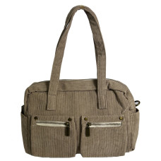 Velvet Shopping Bag Taupe