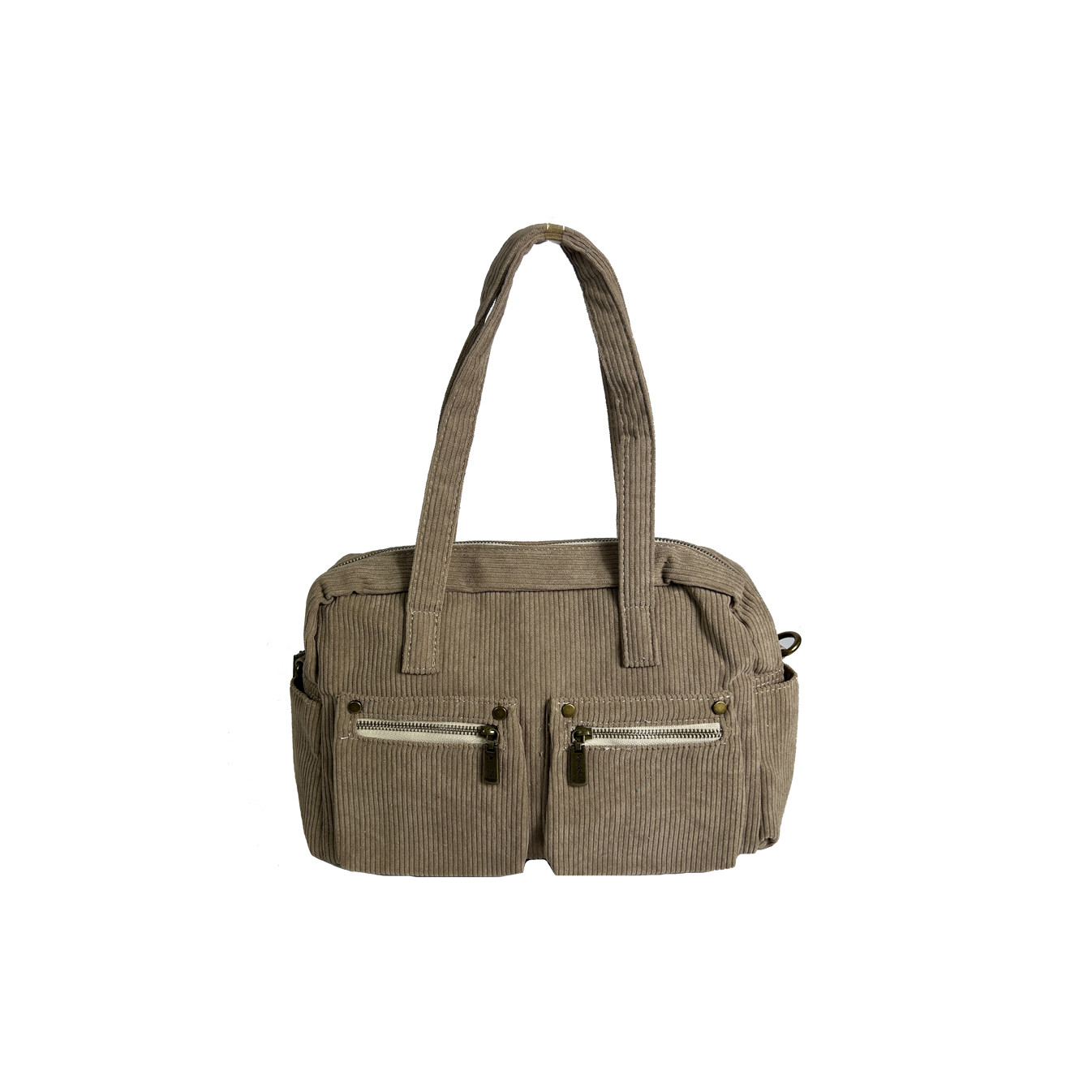Velvet Shopping Bag Taupe
