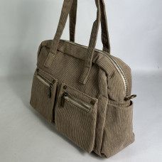 Velvet Shopping Bag Taupe