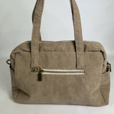 Velvet Shopping Bag Taupe