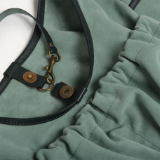 Bleu de Chauffe Paula Satchel Suede Leather Vert Jade