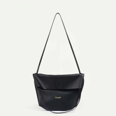 Bleu de Chauffe Double Carry Mission Bucket Bag Smooth Leather Black