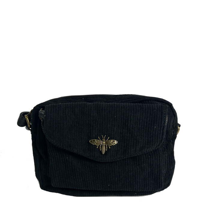 Farfouillette Sac Porté Travers En Velours Noir