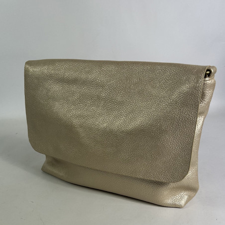 Farfouillette Large Crossbody Bag with Flap and Grainy Faux Leather...